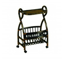Столик с подставкой для газет Classic Rattan 17/17 из ротанга на колесиках Столик с подставкой для газет Classic Rattan 17/17 из ротанга на колесиках